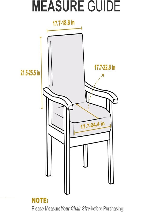 Deisy Dee Stretch Arm Chair Covers, Mid Century Chair Slipcovers, Accent Chair Covers (Sliver) - Image 4